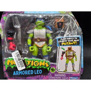 Mutations Armored Leo Action Figure Playmates TMNT Toy 4+ with Swappable Parts